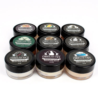 Shaving Soap Samples - Chiseled Face